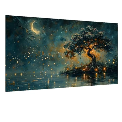 5D Diamant Painting Bilder Pflanze, Baum Diamond Painting Erwachsene, DIY Diamond Painting Set, Mosaikherstellung Perlen Bilder Kristall Kunst Malerei Wand Deko Wohnzimmer, Geschenk 100x235cm W-1520 von GOUFEENG