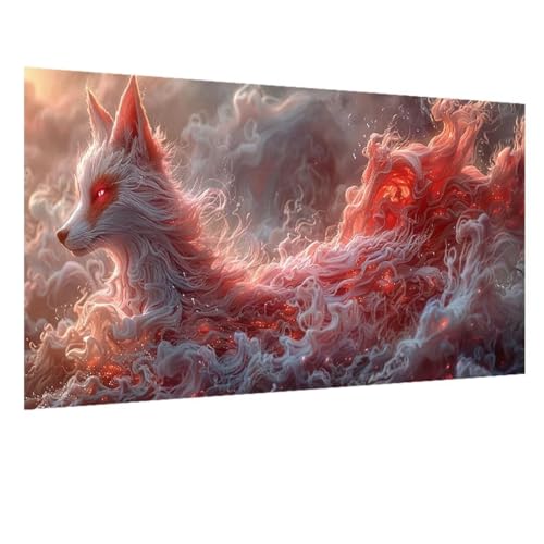 DIY 5D Diamond Painting Fuchs, Diamant Painting Bilder Wolke, Diamond Painting Erwachsene Viereckige Steine Crystal Art Paintings für Zimmer Deko Wand Aesthetic, Frauen für Geschenk 100x235cm W-1310 von GOUFEENG