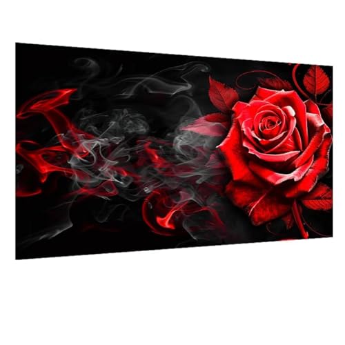 DIY 5D Diamond Painting Pflanze, Diamant Painting Bilder Rose, Diamond Painting Erwachsene Viereckige Steine Crystal Art Paintings für Zimmer Deko Wand Aesthetic, Frauen für Geschenk 100x235cm W-1410 von GOUFEENG