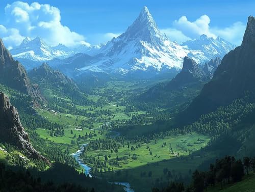 Gebirge Diamond Painting Erwachsene Groß XXL 60x80cm, 5D Diamond Painting Snow Mountain, DIY Runden Steine Kristall Kunst Basteln Erwachsene Anfänger Set, Wand Deko Wohnzimmer, Geschenke V6-3R2 Gebirge Diamond Painting Erwachsene Groß XXL 60x80cm, 5D Diamond Painting Snow Mountain, DIY Runden Steine Kristall Kunst Basteln Erwachsene Anfänger Set, Wand Deko Wohnzimmer, Geschenke V6-3R2 von GOUFEENG