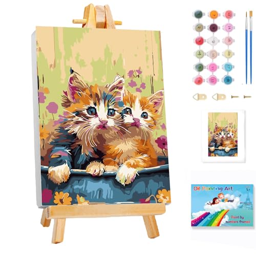GOUGOUFAFA Katze Malen Nach Zahlen Kinder- Katze Malen Nach Zahlen ab 5 6 7 8 9 Jahre Mädchen Jungen, Malen Kinder mit Rahmen 2 Pinsel und Acrylfarben, 20X30cm GOUGOUFAFA Katze Malen Nach Zahlen Kinder- Katze Malen Nach Zahlen ab 5 6 7 8 9 Jahre Mädchen Jungen, Malen Kinder mit Rahmen 2 Pinsel und Acrylfarben, 20X30cm von GOUGOUFAFA