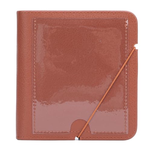 Fotoalbum, 28 Taschen, Sofortbildkamera-Bilderalbum, Buch für Quadratisches W210 W300 W400, PVC-Leder, Tragbares Fotoalbum mit Riemen für den Täglichen Gebrauch (BROWN) von GOWENIC