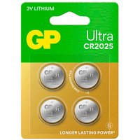 4 GP Knopfzellen CR2025 3,0 V von GP