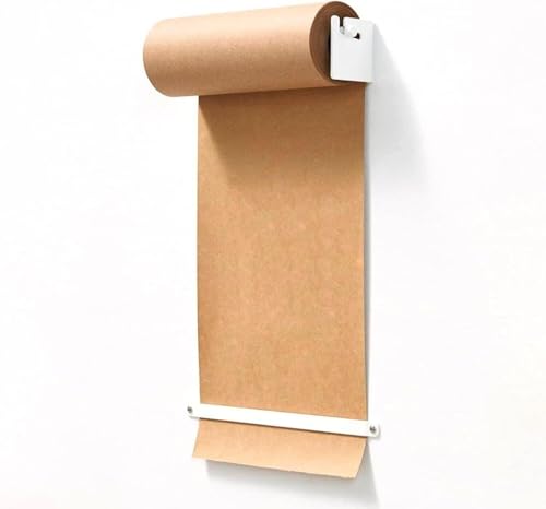 GPECTIFO 36-Zoll-48-Zoll-Gemälde-Organizer mit gerolltem Papier, wandmontierter Kraft-Kunstpapierspender mit Schneidstreifen(48inch) von GPECTIFO