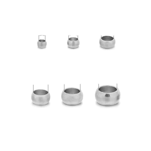 100 Stück Edelstahl-Kugel-Quetschperlen Durchmesser 1,5/2/2,5/3/3,5/4 mm Stopper-Abstandshalterperlen für DIY-Schmuckherstellung Zubehör-Stahl-1,5 mm von GPRTPL