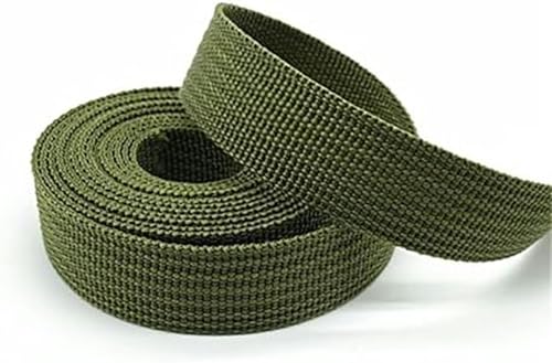 2 Yards 20 mm Band Gürteltasche Gurtband Nylon Gurtband Haustiergurtband Rucksackumreifung Nähtasche Gürtelzubehör-Armeegrün von GPRTPL