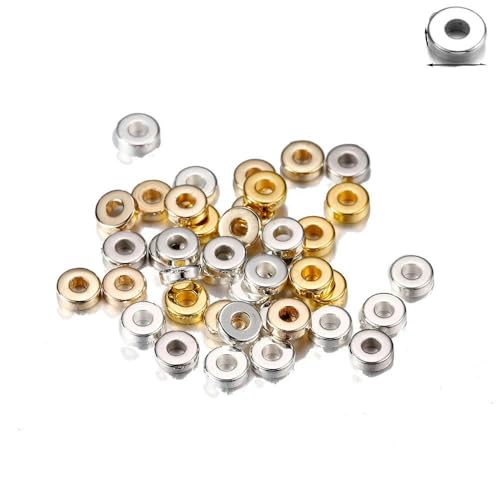 200–400 Stück Abstandsperlen in verschiedenen Stilen, Radperle, flache, runde, lose Perlen für die Herstellung von DIY-Schmuckzubehör, rund, 6 mm, 03 von GPRTPL