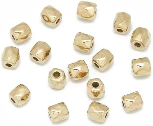 200–600 Stück/Los 5 mm gold-silberfarben plattierte lose Perlen, runde Streifen, Saatperlen, Abstandsperlen zur Schmuckherstellung, DIY-Zubehör-B09646-4 x 4 mm-200 Stück von GPRTPL