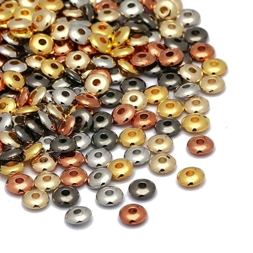 200 Stück/Los 6 mm Abstandsperlen, Radperle, flache, runde, lose Perlen für die Herstellung von DIY-Schmuckzubehör-6 mm gemischt_a-200 Stück von GPRTPL