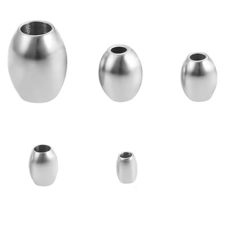 30 Stück/Lot Spacer Lose Ovale Perlen Charms DIY Für Schmuckherstellung-Silber-5x6 von GPRTPL