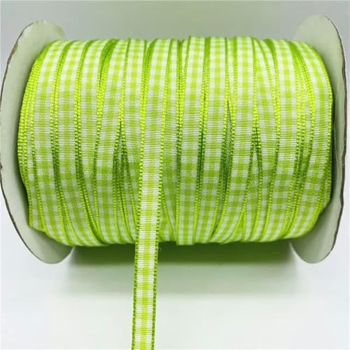 5 Yards 6mm kariertes Band Gitter bedrucktes Band für Zuhause Weihnachtsdekorationen DIY Geschenkband für Schleifen-11 von GPRTPL