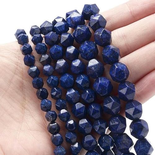 Bunte facettierte Turmalinperlen, Steinperle zur Schmuckherstellung, DIY-Charm-Armbandzubehör, 6/8/10 mm, Lazuli, 10 mm (ca. 35 Stück) von GPRTPL