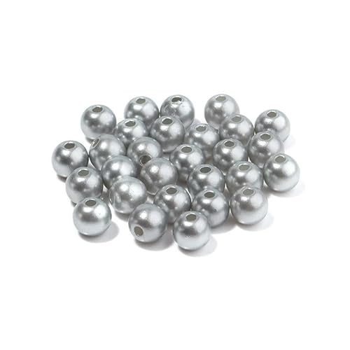 Lose Perlen, Kunststoff-Acryl-Abstandshalterperlen zur Schmuckherstellung, DIY-Armband-Halskette, Grau, 4 mm x 1000 Stück von GPRTPL