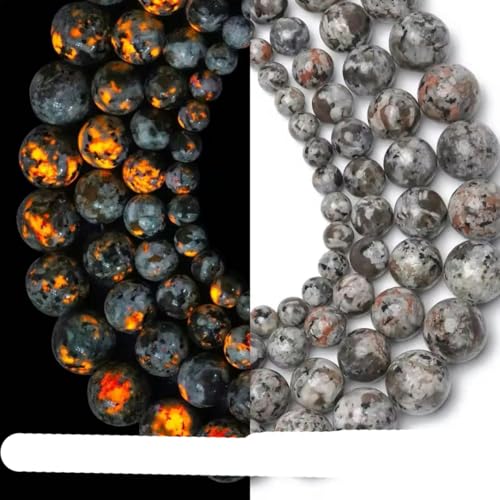 Runde Abstandsperlen aus Stein zur Schmuckherstellung, DIY-Armbänder und Halsketten, wie abgebildet, 4 mm, 91 Stück Perlen von GPRTPL