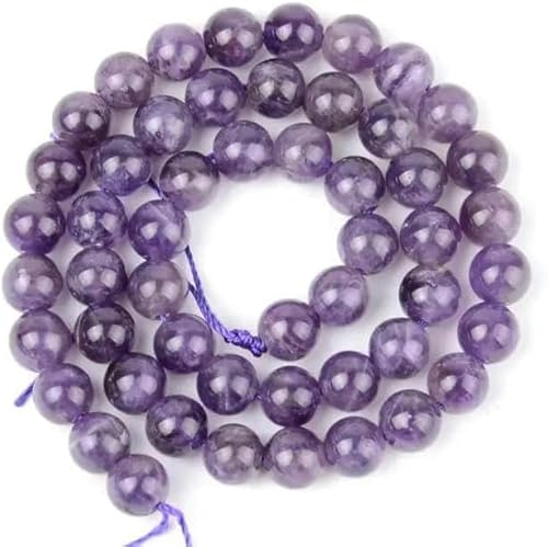 Runde Tigerauge-Amazonit-Lava-Türkis-Achat-Jaspis-Granat-Abstandshalter-lose Steinperlen zur Schmuckherstellung, DIY-Armband-Amethyst-10 mm, 36 bis 37 Stück von GPRTPL