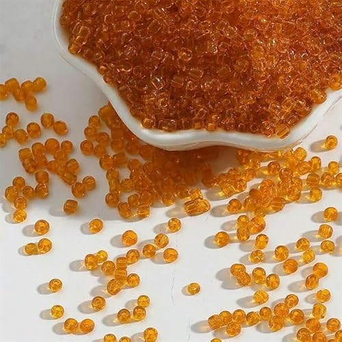 Tschechisches Glas, 150–1000 Stück, Rocailles-Perlen, österreichischer Kristall, runde Abstandsperlen für Kinder, DIY-Schmuckherstellung, Zubehör 2 3 4 mm, Orange Gelb, 2 mm, 1000 Stück von GPRTPL