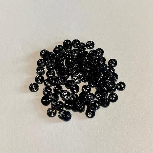 GQGQA100/200PCS 4mm Hellblaue Mini-Puppenkleidungsknöpfe Kleine Knöpfe für die Puppenherstellung Mini-Metallknöpfe mit 2 Löchern für Puppenkleidung von GQGQA