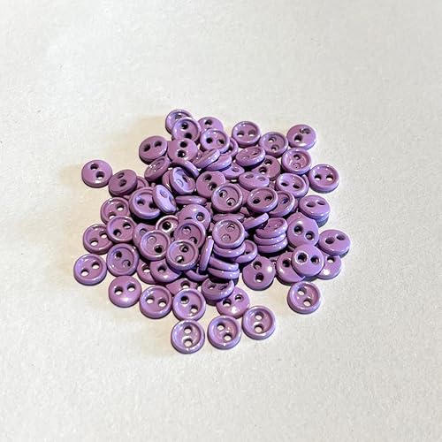 GQGQA100/200PCS 4mm Hellblaue Mini-Puppenkleidungsknöpfe Kleine Knöpfe für die Puppenherstellung Mini-Metallknöpfe mit 2 Löchern für Puppenkleidung von GQGQA