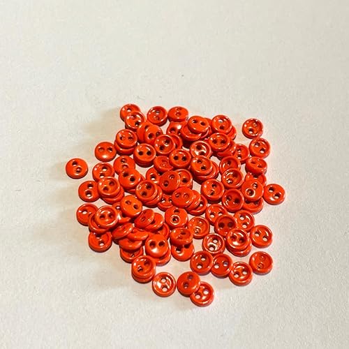 GQGQA100/200PCS 5mm Hellblaue Mini-Puppenkleidungsknöpfe Kleine Knöpfe für die Puppenherstellung Mini-Metallknöpfe mit 2 Löchern für Puppenkleidung von GQGQA