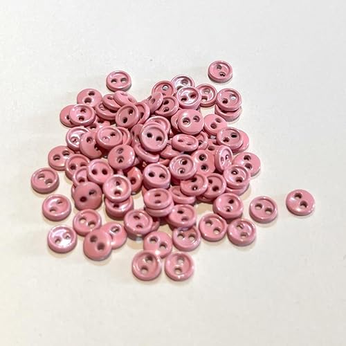 GQGQA50/100PCS 5mm Hellblaue Mini-Puppenkleidungsknöpfe Kleine Knöpfe für Puppenherstellung Mini-Metallknöpfe mit 2 Löchern für Puppenkleidung von GQGQA