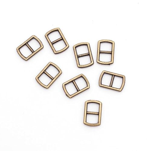 GQGQA50 Stück Bronze innen 4 mm Mini-Metall-Puppen-Gürtelschnallen Knöpfe für Puppenkleidung Knöpfe Puppenring-Clips für Puppenkleidung von GQGQA