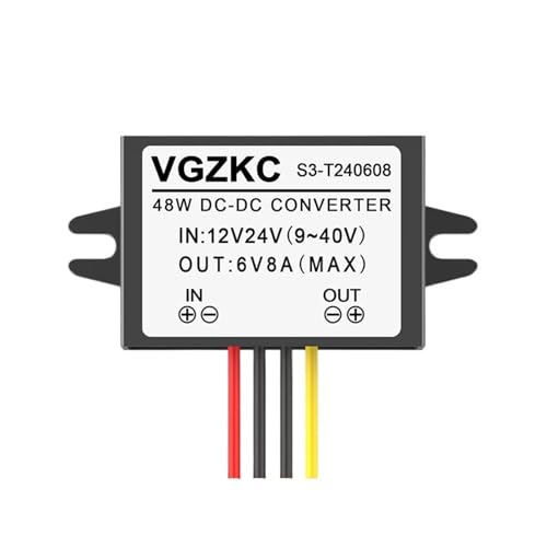 12V-24V zu 3,3V 3,7V 4,2V 5V 6V 7,5V 9V 8A DC Power Step-Down Modul-Auto Konverter wasserdicht(12V 24V to 6V 8A) von GQSSEFQCH