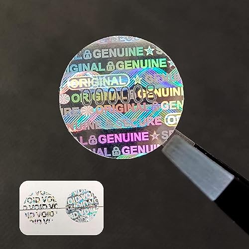 180 Stück Hologramm Manipulationssichere runde Aufkleber Null-Garantiesiegel (20 mm, GQYHLABO) von GQYHLABO