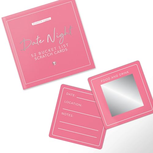 Gift Republic Date Night Rubbelkarte 52 Date-Ideen Paare Geschenk Personalisierte Erinnerungsbox Freund Freundin Ehemann Ehefrau von GR Gift Republic