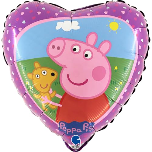 Folienballon Mylar Peppa Pig Herz von GRABO