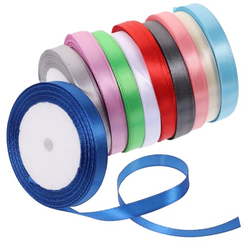 10 Rollen Schleife ribbon bandfeile bastel material party decoration party dekoration Geschenkbänder Polyesterband Geschenkverpackungszubehör dekorative Bänder Band für Bogenbau GRADENEVE von GRADENEVE