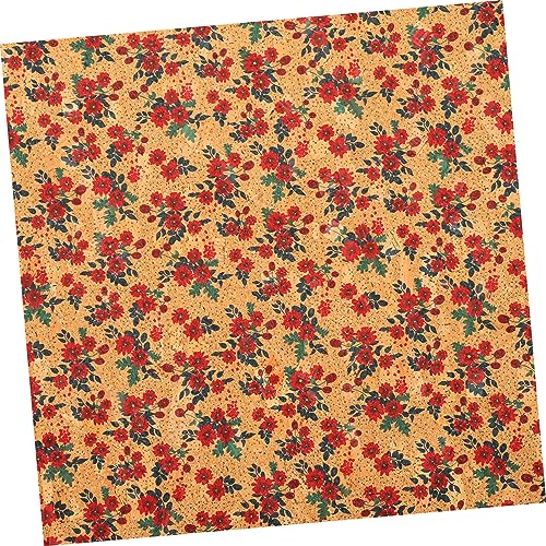 GRADENEVE 1 Blatt Leder mit Kork-Print Dachhimmel Stoff Fleecestoff Vlies Federmäppchen Kugelschreiber leath lederpapier Lederhandwerkmaterial Leder zum Basteln bedruckter Lederaufnäher Pu von GRADENEVE