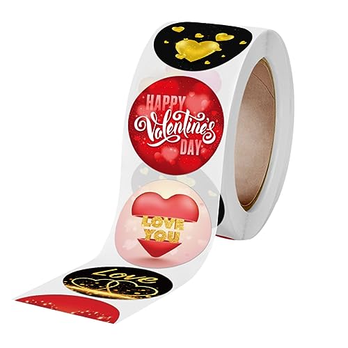 GRADENEVE 1 Rolle 500St Runde Aufkleber zum Valentinstag abdichtende Aufkleber Verpackungsaufkleber hochzeitsdeko wedding decoration Geschenkaufkleber Geschenkschmuck Kupferplattenaufkleber von GRADENEVE