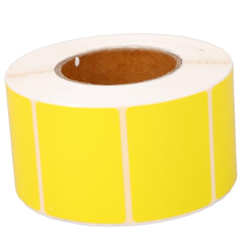 GRADENEVE 1 Rolle Farbiges Thermopapier Etiketten für Thermodrucker Aufkleberdruckpapier Zahlenaufkleber Farbige Thermopapier Preisetikett Etikettendrucker Aufkleberpapier zum Drucken Yellow von GRADENEVE