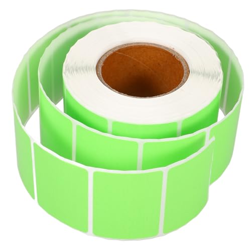 GRADENEVE 1 Rolle Farbiges Thermopapier Große Etikettenaufkleber Barcode-thermoaufkleber Klebeetiketten Drucken Sie Etikettenaufkleber Kreis Aufkleber Planen Halter Etikettiermaschine Green von GRADENEVE