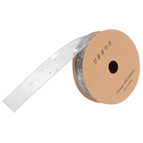 GRADENEVE 1 Rolle seidenband ribbon Dekorationsband schienbeinschoner tape Glücklich schwarzes Band hochzeitsgeschenke blattgold Band zum Basteln Geschenkverpackungszubehör Stoff Light Grey von GRADENEVE