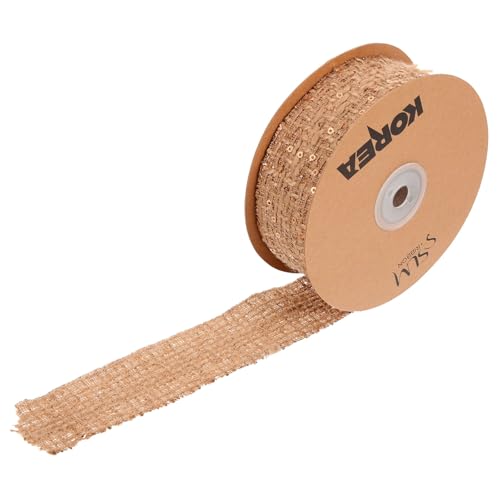 GRADENEVE 1 Rolle seidenband ribbon schienbeinschoner tape bastelzeug haarklauenclips Strasssteine Sackleinen dekoratives Band bündeln Paillette Geschenkschleifband Nähband Stoff Chocolate von GRADENEVE