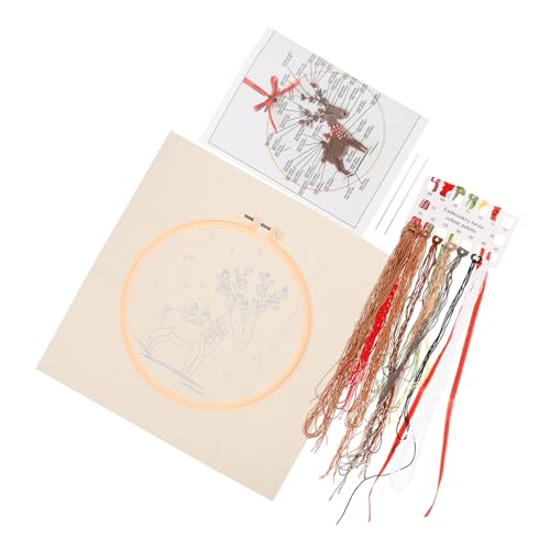 GRADENEVE 1 Satz Weihnachtskreuzstich Stickerei-Kits Stickerei-Werkzeugsatz Bausatz embroidery kit weihnachten Stickset selber machen Stickset für Anfänger Baumwollkleidung von GRADENEVE