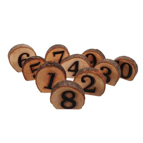 GRADENEVE 1 Set Hochzeits Tischkarten Dekor Empfangs Tischnummern Holz Tischnummern Tischnummern Für Hochzeiten Tischnummern Für Bankette Holz Tischnummern Hochzeitszubehör Buchsbaum von GRADENEVE