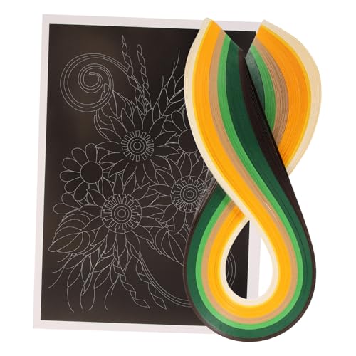 GRADENEVE 1 Set Papier Quilling Material Set DIY Zubehör Quilling Kits Handarbeit Quilling Papier Blütenblattherstellung Quilling Papier Quilling Streifen Buntes Papier von GRADENEVE