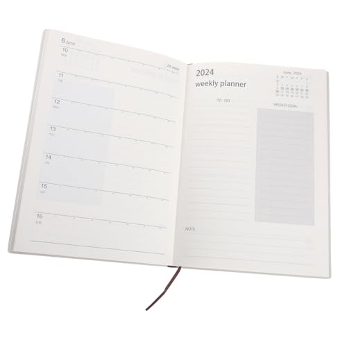 GRADENEVE 1 Zeitplan Kalender Studienplaner Englisches Notizbuch 2024 Terminkalender To-Do-Liste Notizblock notizplaner bürogadges lernplaner Unterrichtsplaner Datum Notizblock Papier Black von GRADENEVE