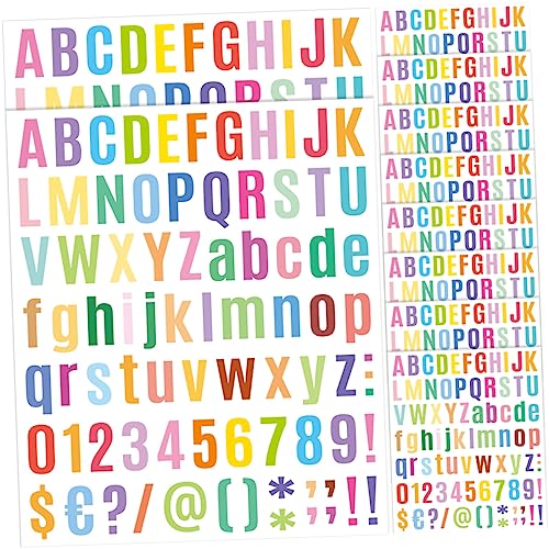 GRADENEVE 10 Blätter Alphabet-Aufkleber selbstklebendes Buchstabenetikett Brief Nummer Zahlenaufkleber adressetiketten adressenaufkleber decals Alphabet-Etiketten Buchstabenaufkleber Vinyl von GRADENEVE