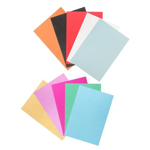 GRADENEVE 10 Blätter Kartenvorrat farbig Seidenpapier Geschenkpapier silbernes Glitzerpapier Krepp-Papier kreativpapier bastel materialien Glitzerpapier zum Basteln farbiges Bastelpapier von GRADENEVE