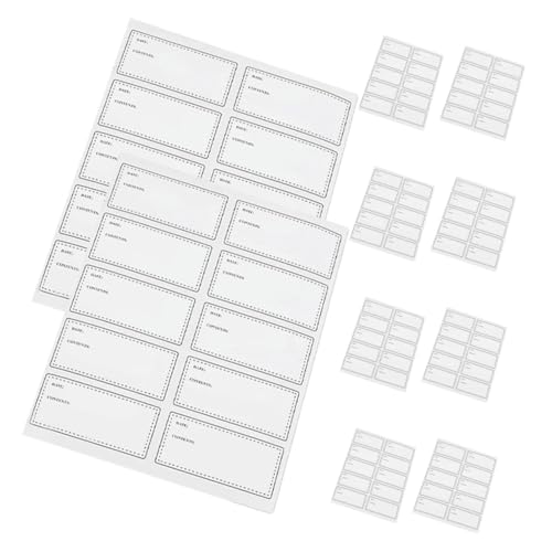 GRADENEVE 10 Blatt Bunte Handgefertigte Lebensmitteletiketten Wiederablösbare Notiz Und Datumsetiketten Für Flaschen Gläser Und Gefriergut Ideal Für Die Küche Und Zur Organisation von GRADENEVE