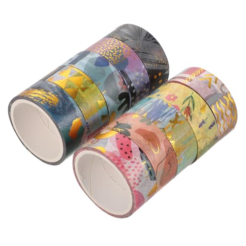 GRADENEVE 10 Rollen Taschendekorband ästhetisches Washi-Tape Stanzzubehör DIY-Bänder Bastelband DIY Klebeband Partyzubehör Washi-Tape-Aufkleber Tagebuch Washi Tapes Japanisches Papier von GRADENEVE