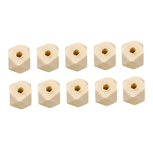 GRADENEVE 10 Stück 40 Mm Achteckige Holzperlen Für DIY Projekte Unbemalte Geometrische Holzperlen Ideal Für Schmuckherstellung Und Bastelprojekte von GRADENEVE