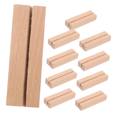 GRADENEVE 10 Stück Holzsockel Für Namenskarten Tischkartenhalter Und Menükarten Stabiler Holzständer Für Hochzeiten Partys Und Veranstaltungen Ideal Tischaufsteller Für von GRADENEVE