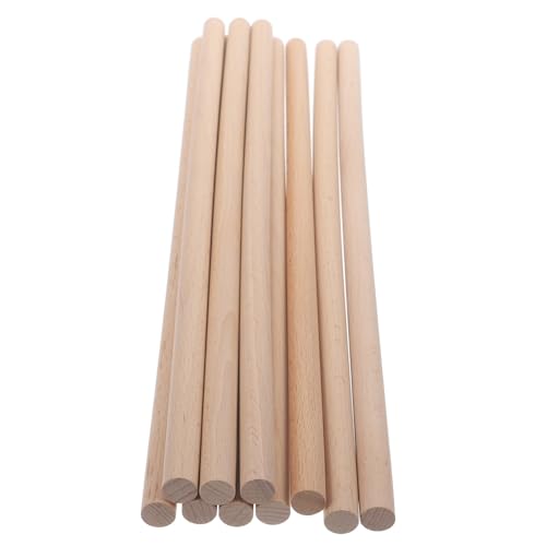 GRADENEVE 10 Stück Holzstäbchen Herstellungsmaterialien Drumstick Herstellungsmaterial Drumstick Bastelzubehör Holzbearbeitungs Stick Sortiment DIY Holzprojekt Holz Drumstick Handwerk von GRADENEVE