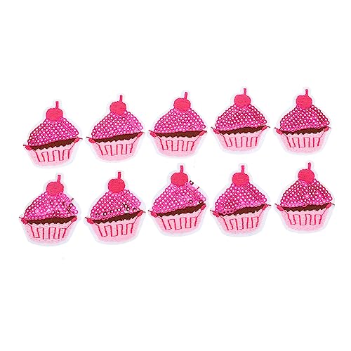 GRADENEVE 10 Stück Pailletten Cupcake Creme Applikationen Mode Patch Nähen DIY Zubehör Für Kleidung Taschen Und Schuhe Ideal Für Torten Dekoration Und Bastelprojekte von GRADENEVE