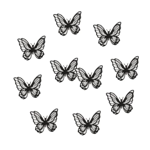 GRADENEVE 10 Stücke Stickerei Patches Spitze Schmetterling Appliques Doppelschicht Spitze Appliques von GRADENEVE