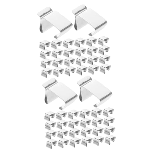 GRADENEVE 100 Stk Kabelclips selbstklebend Clips zum Aufhängen Liste Drahtklammern weihnachtsdeko christmas decorations Clips für Außenleuchten Lichthaken für den Außenbereich Metall Silver von GRADENEVE